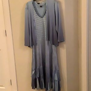 Komarov chartreuse midi dress XL
